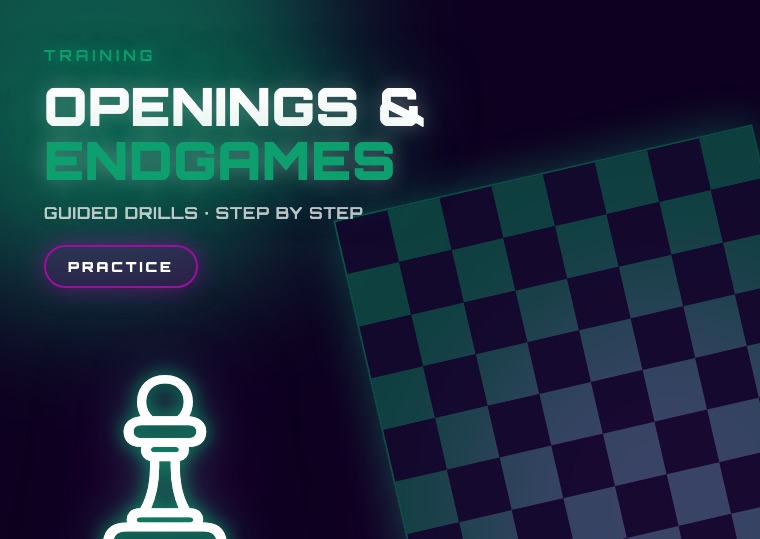 Chess openings and endgames practice
